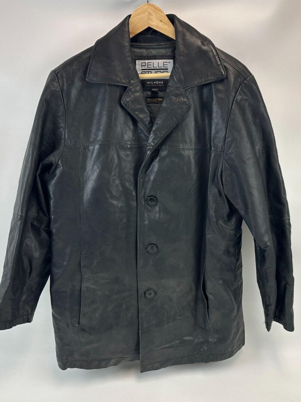 Wilson’s Leather Men's Black and Grey Jacket